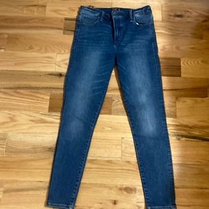 Abercrombie & Fitch Women's High Rise Jeans - Dark Blue
